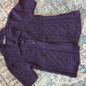 Kim Rogers Sweater Cardigan with 3/4 Sleeves Button Front in Acrylic